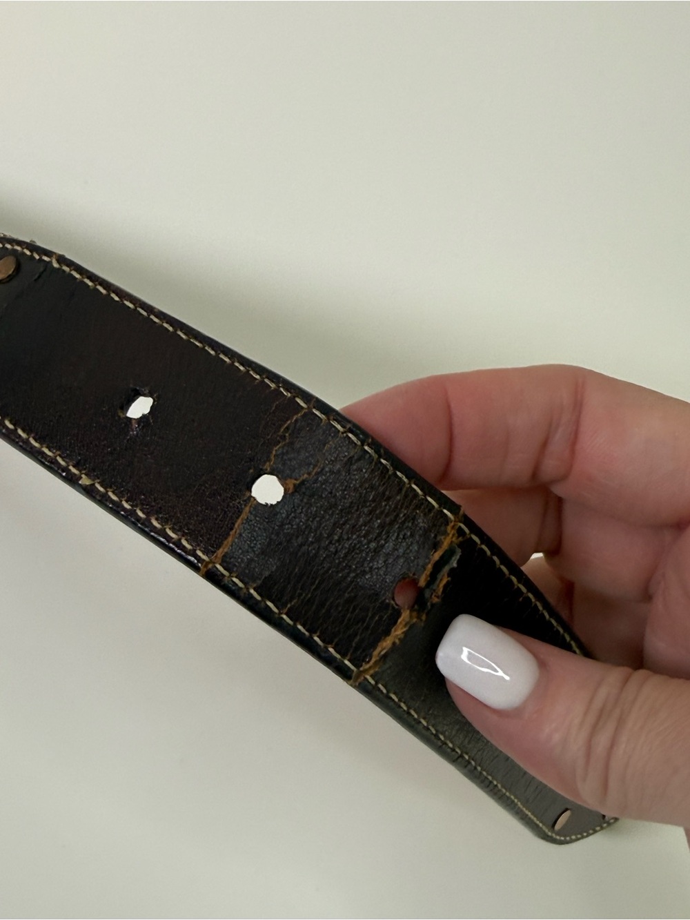 Gucci Vintage GG Monogram Canvas Belt Brown Leather Trim Gold Tone Buckle - Picture 7 of 16